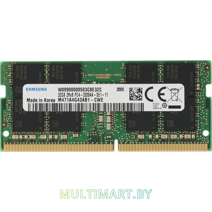 Оперативная память Samsung 32GB DDR4 PC4-25600 (M471A4G43AB1-CWE)